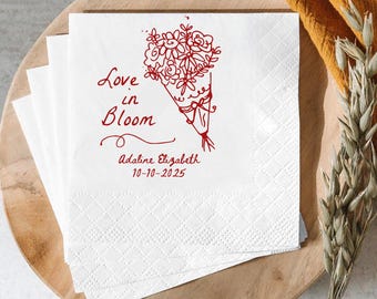 Personalized Wildflower Wedding Napkins: Love In Bloom, Custom Ink