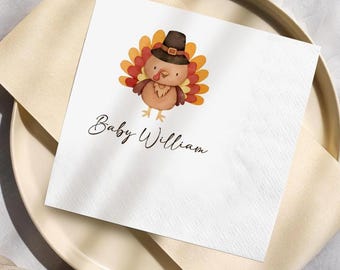 Serwetki na baby shower z indykiem: spersonalizowana impreza na Święto Dziękczynienia