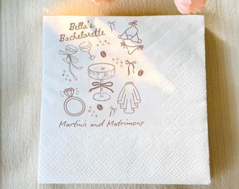 Custom Espresso Martini Bachelorette Party Napkins