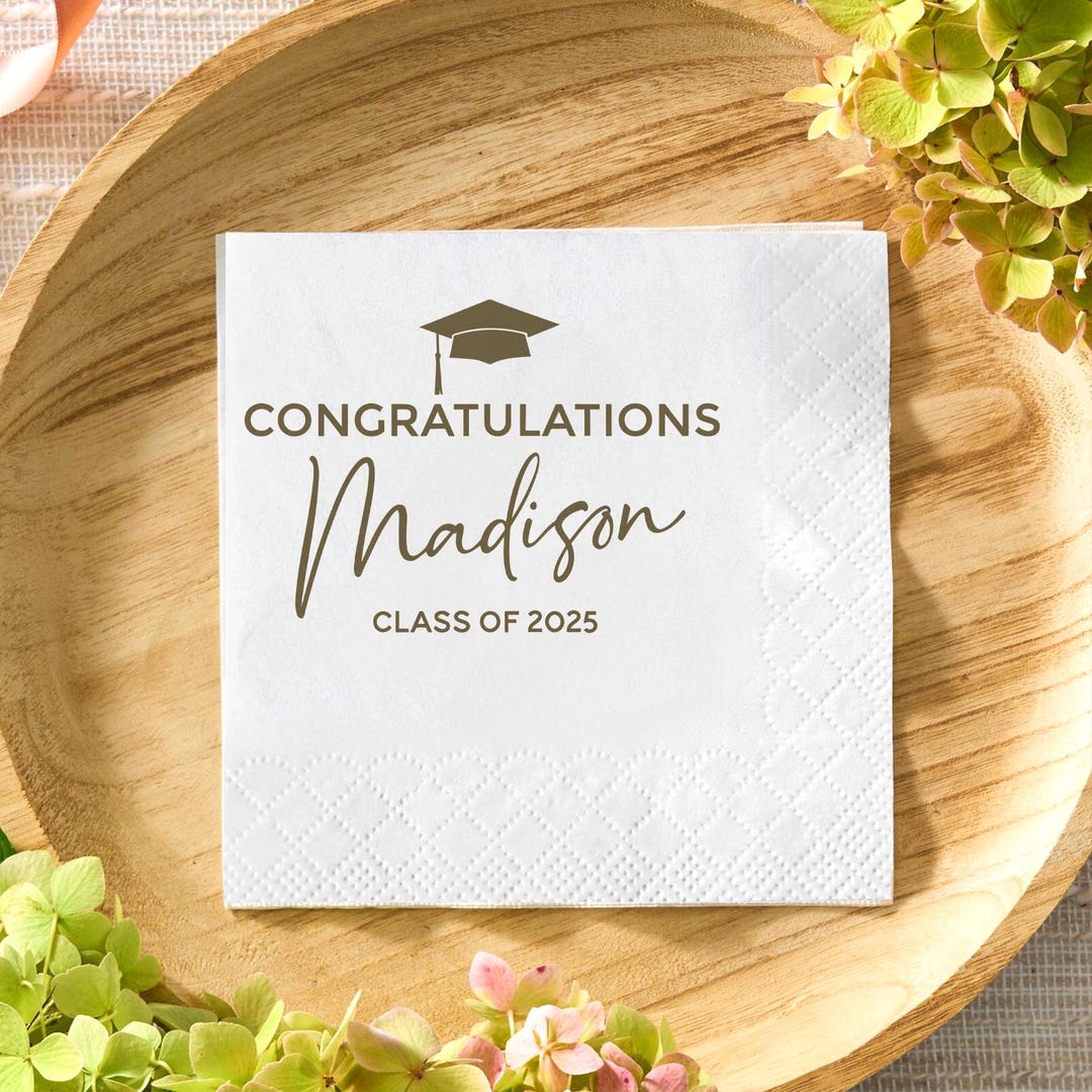 Custom Graduation Party Napkins: Class of 2025 - Etsy