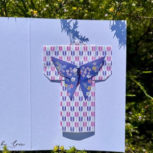 Cartões comemorativos de origami feitos à mão em estilo japonês