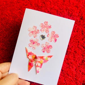 Handgemachte Origami Grußkarten im Japanischen Stil