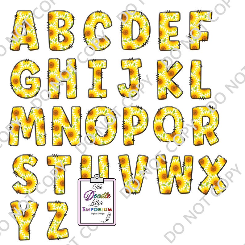 Sunflower Number Pattern Sunflower Aplha & Number Doodle Set Canva Template - Etsy Australia