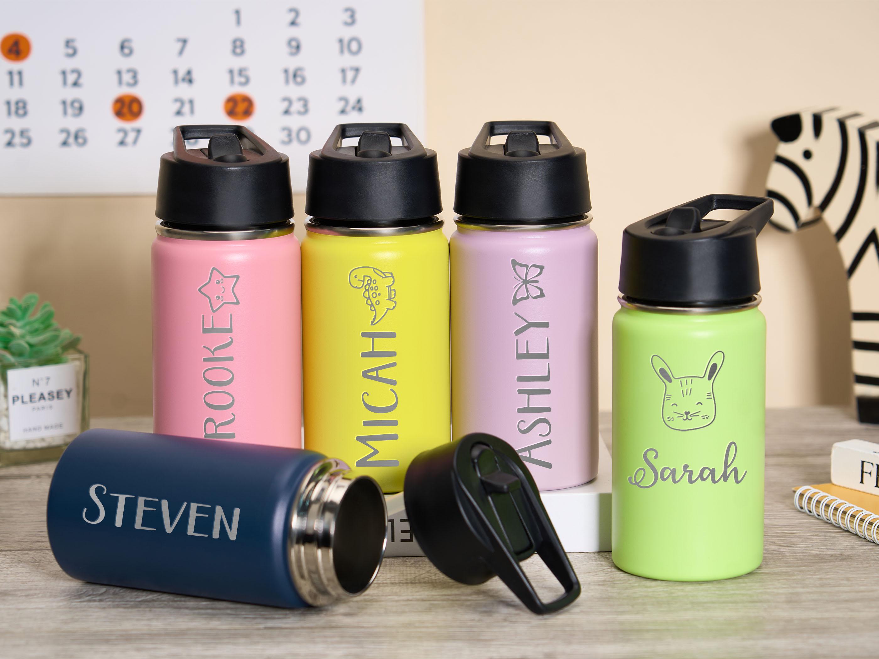 Personalized Kids Water Bottle With Straw, Back to School, 12 Oz ...