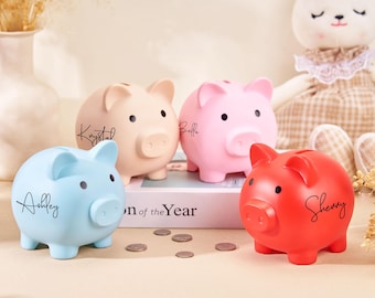 Personalized Piggy Bank: Custom Nursery Decor, Kids Keepsake