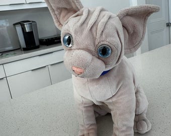 Aurora Sphinx Hairless Cat Plush Stuffed Toy Cat (very rare find)