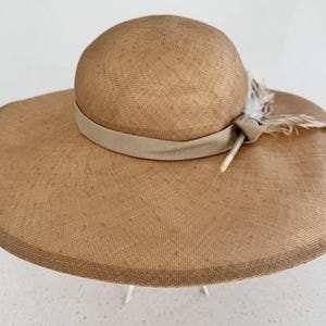 Vintage Mr John Classic Hat Black Ivory Straw Fedora delicate Pom Pom NY Paris Mr John Hats - Etsy main image 4