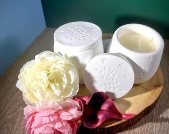 Virgo Zodiac Candle - Handmade Scented Soy Candle with Constellation Jar
