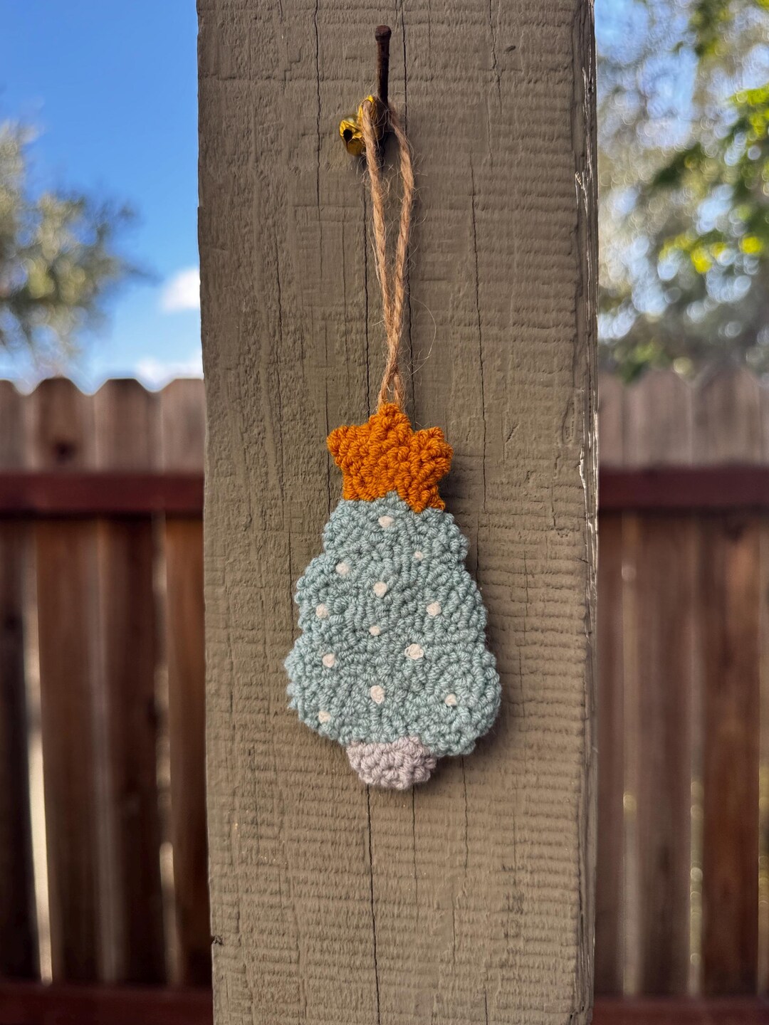 Handmade Punch Needle Christmas Tree Ornament – Cozy Holiday Decor - Etsy
