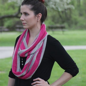 LACED Infinity Scarf Knitting Pattern PDF