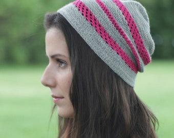 LACED Hat Knitting Pattern PDF