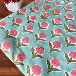 Indian Block Printed Cotton Fabric , Hand Made. India Jaipur 100% Cotton Cloth , Fabric by Yard, Dress Making Fabric, Fabric For Craft