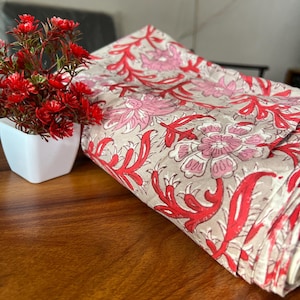 Indian Block Printed Cotton Fabric , Hand Made. India Jaipur 100% Cotton Cloth , Fabric by Yard, Dress Making Fabric, Fabric For Craft