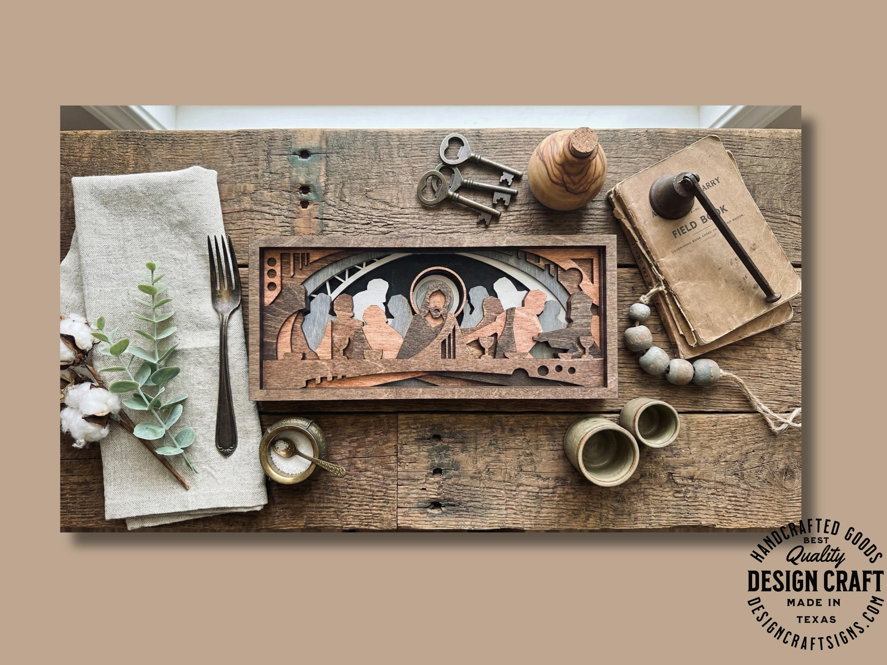 Layered Wood Last Supper Wall Art – Hand-stained Religious Gift ...