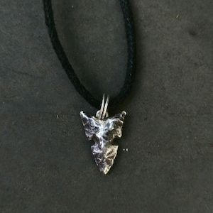 Sterling Silver Rustic Arrowhead Pendant