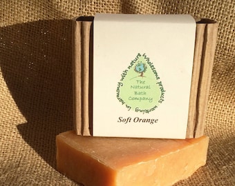 Soft Orange w/ Lemongrass Handmade Soap, all natural soap, homemade soap, Orange Soap, Exfoliating Soap