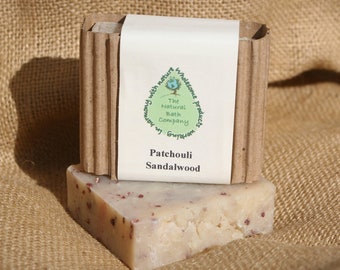 Patchouli Sandalwood Handmade Soap, all natural soap, homemade soap