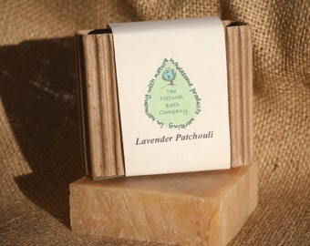 Lavender Patchouli Handmade Soap with Goat Milk, all natural soap, homemade soap