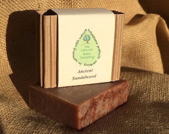 Ancient Sandalwood Handmade Soap, all natural soap, homemade soap, Sandalwood Soap, Exfoliating Soap