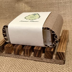 Soap and Dish, natural bamboo soap dish, vegan, handmade