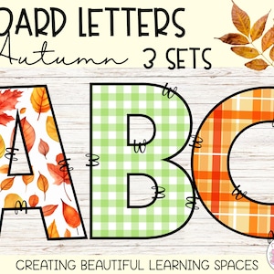 Autumn Bulletin Board Letters: Fall Classroom Decor (Digital Download)