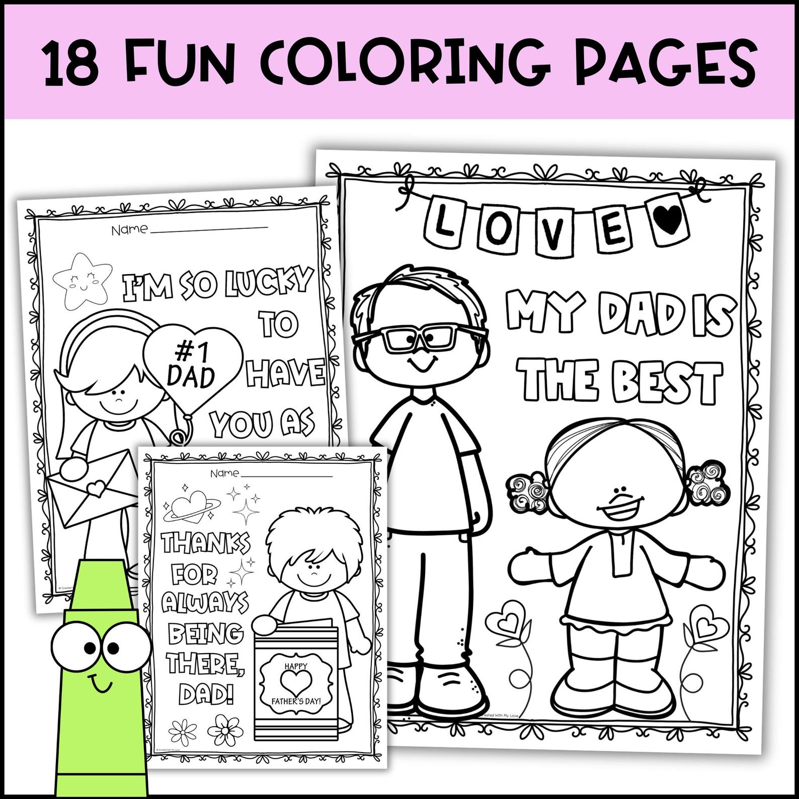 Happy Father's Day Coloring Pages | Dad Coloring Sheets June ...