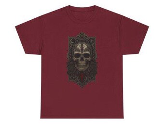 ゴシック スカル Tシャツ - バラと十字架のヴィンテージ オカルト