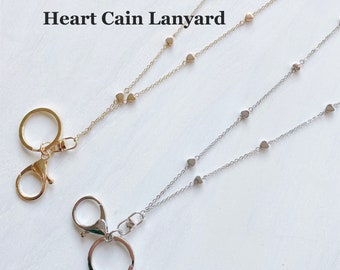 Heart chain Lanyard, ID Badge Holder