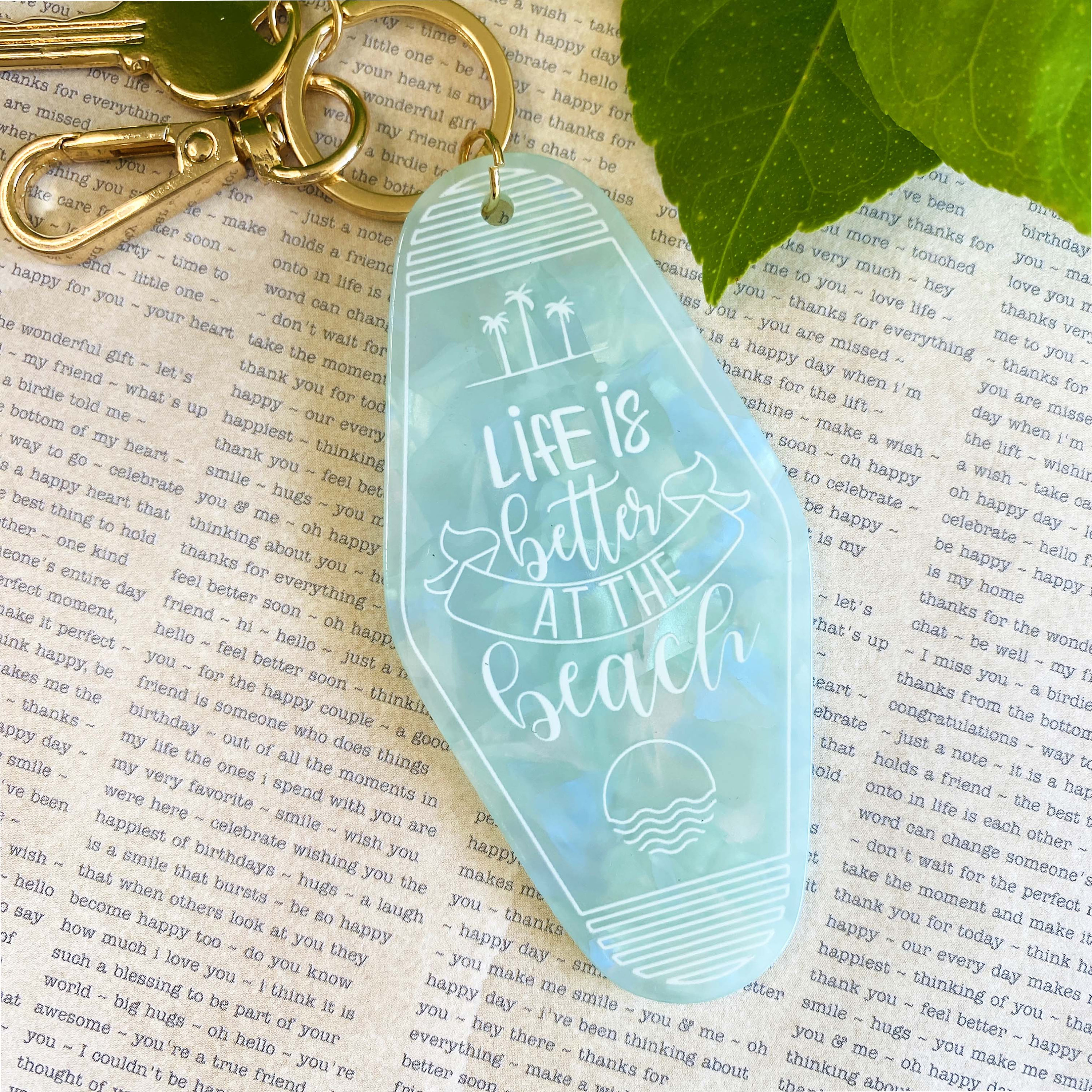 Rhombus Shaped Acrylic Keychain, Retro Inspired Motel Keychain - Etsy