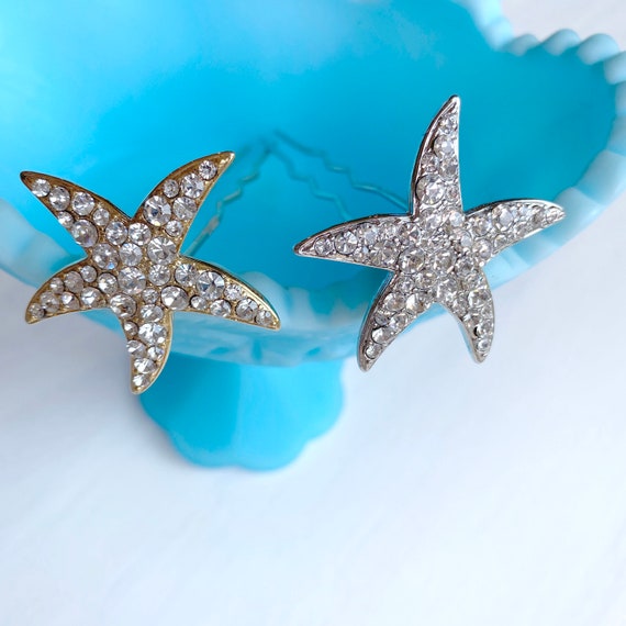 Starfish wedding hair clip with rhinestones Amazon.com : PAGOW 3 PCS Starfish Hair Clips, Gold  main image 2