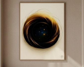 White Portal Poster– Sacred Geometry Wall Art | Spiritual Cosmic Energy Print | Digital Download Poster