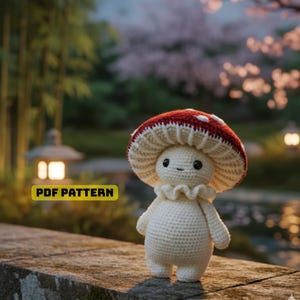 Whimsical Mushroom Crochet Pattern, Adorable Forest Critter, Easy Beginner-Friendly PDF Guide