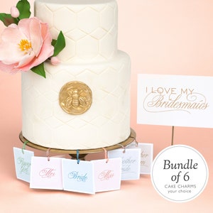 Bridesmaid Cake Pulls - Bridesmaid Charm Cake - 6 Cake Pulls for your Bridesmaids, Thank You, Mother of the Bride and Mother of the Groom