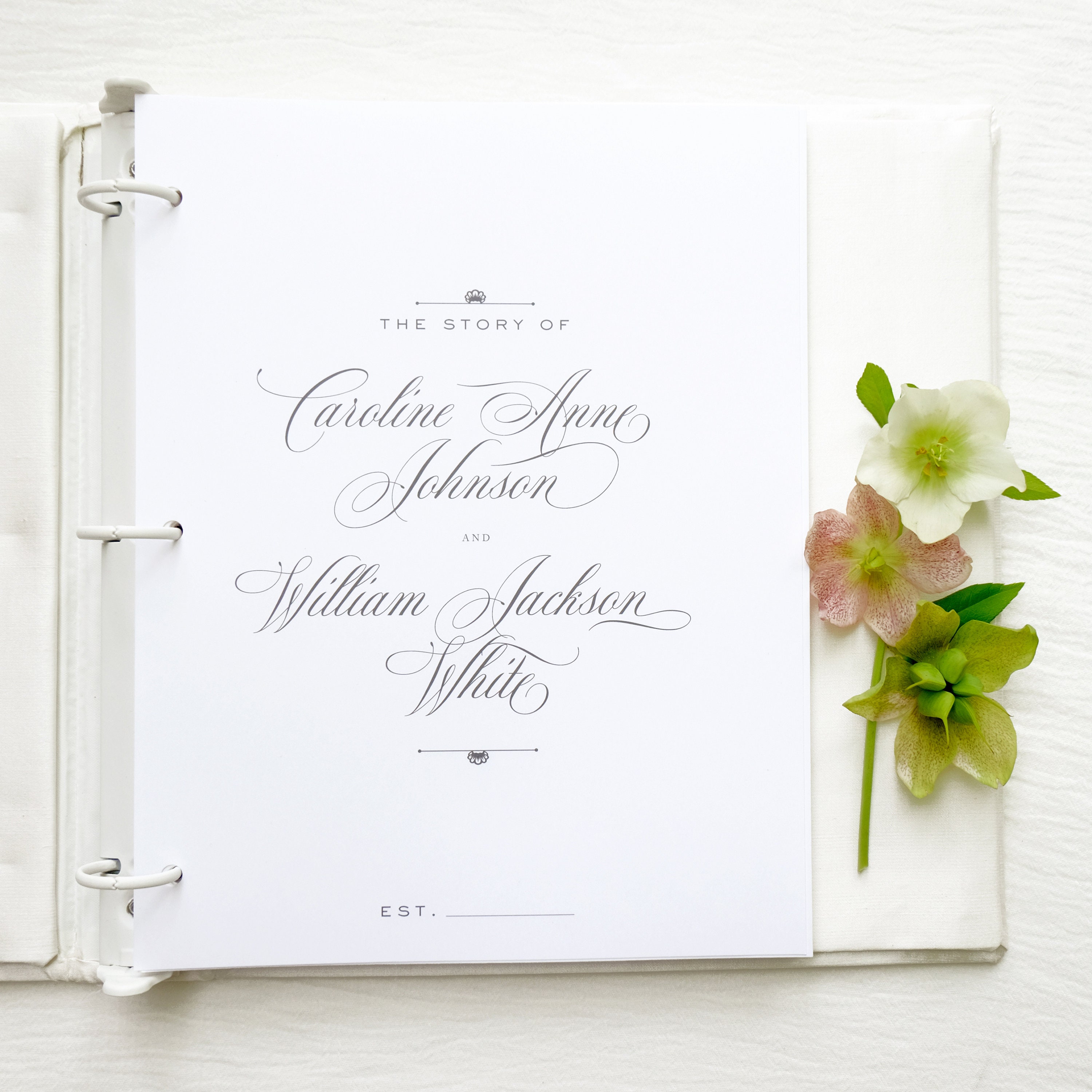 Classic Bride Book Beloved Book Lined Guest Pages Ivory Etsy España