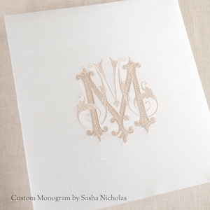 Custom Monogram Guest Book, Guest Sign In Book, Removable Pages, Memory Box, Ivory Silk Wedding Book, Wedding Photo Album, Memory Book image 6