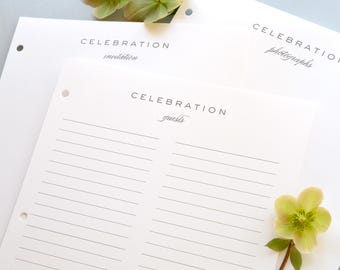 Beloved Book Additional Printed Pages | Celebration | 2 Additional Sets for 2 Parties