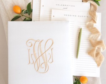 Classic Guest book - Elegant Guestbook - Memory Book - Wedding Photo Album - Shower Guest - Wedding Book Idea -  Beloved Book Style: Margot