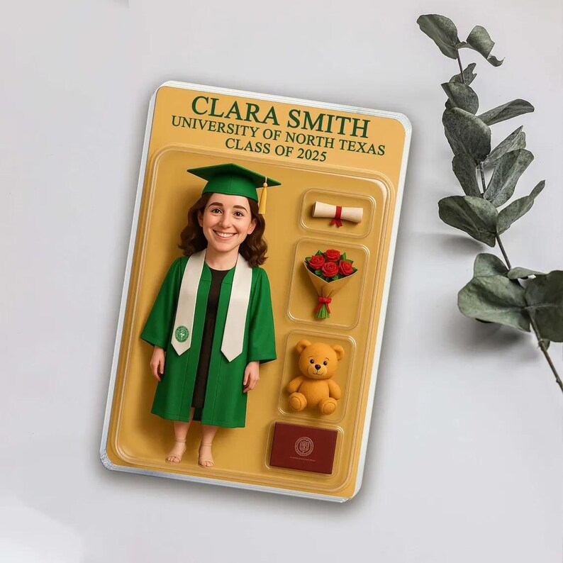Personalized 3D Graduation Action Figure Plaque, Custom Photo ...