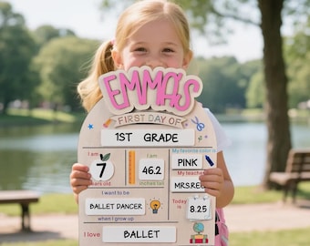 Custom First & Last Day School Sign,Back to School Sign,Kindergarten 1st Day of School Sign,First Day Wooden School Board,School Photo Prop