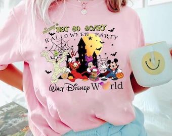 Mickey's Not So Scary Halloween Party Shirt, Mickey and Friends Halloween Shirt, Mickey and Minnie Halloween Tee, Disneyland Halloween Party