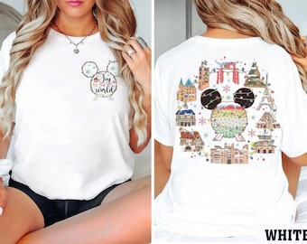 Joy To The World Disney Christmas Shirt, Epcot Christmas Shirt, Mickey's Very Merry Christmas, Disney Family Shirts, Xmas Gift