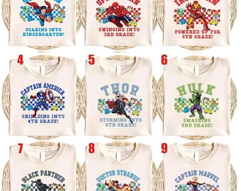 Disney Superhero Back To School T-shirt, Custom Name Back To School Shirt, Disney Superhero School Shirt, Teacher Life T-shirt