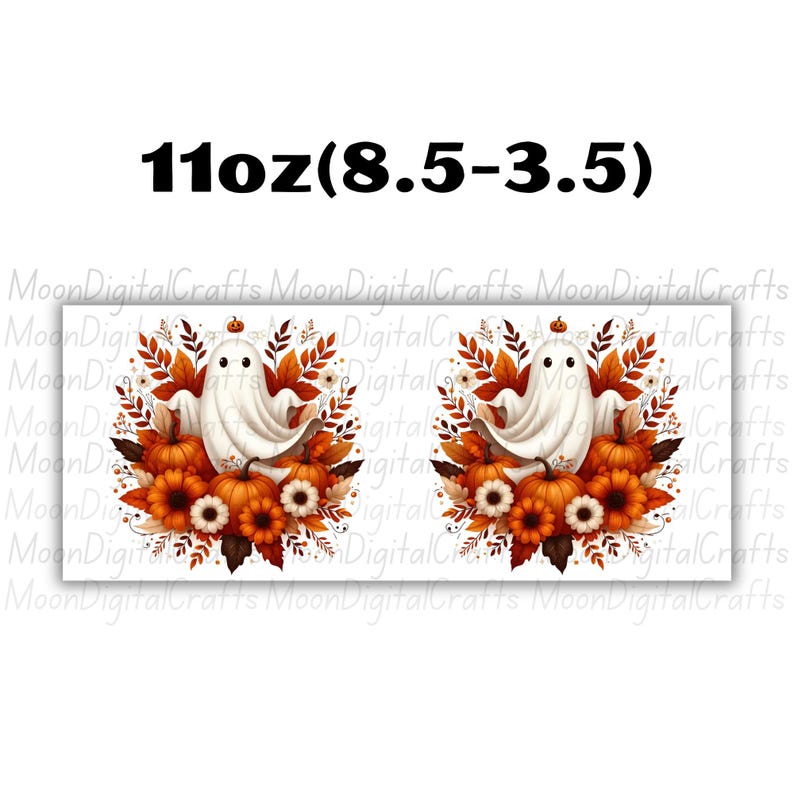 Halloween Mug Wrap 11 Oz & 15 Oz Mug Wrap Pumpkin Coffee Mug Png 3D Mug Wrap Halloween Ghost mug Digital Download Sublimation Designs