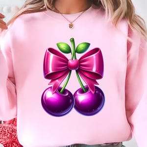 Cherry Png Sublimation Designs Cherry Bow Png Coquette Png Trendy Png Sweatshirt Design Cheery Sublimation Design Digital Download