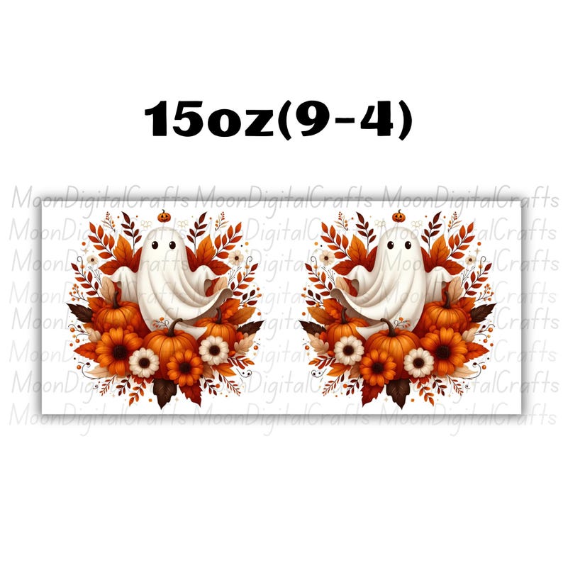 Halloween Mug Wrap 11 Oz & 15 Oz Mug Wrap Pumpkin Coffee Mug Png 3D Mug Wrap Halloween Ghost mug Digital Download Sublimation Designs