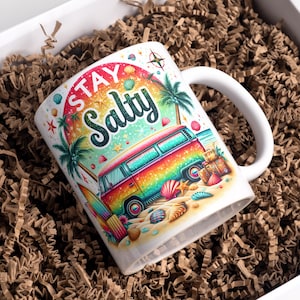 Stay Salty Beach Trip Mug Wrap 11 oz & 15 oz Ocean Coffee Mug Wrap PNG Sublimation Designs Digital Download ocean mug wrap, 15 oz mug wrap, 11 oz mug template, digital download, sublimation designs, tropical beach mug, beach coffee mug, beach mug wrap, coffee mug, instant download, palm tree mug, travel mug, coffee mug png