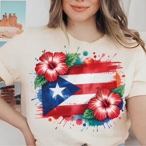 Puerto Rico Flag Png T-Shirt Design Trendy Png Travel Png Sublimation Designs Digital Download Dtf Png Instant Download