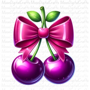 Cherry Png Sublimation Designs Cherry Bow Png Coquette Png Trendy Png Sweatshirt Design Cheery Sublimation Design Digital Download