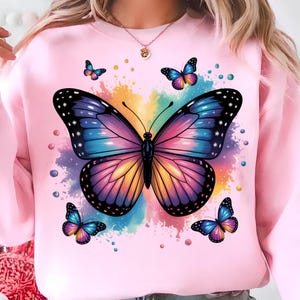 Butterfly T Shirt Design Trendy Png Sweatshirt Design Instant Download Sublimation Designs Digital Download DTF Png