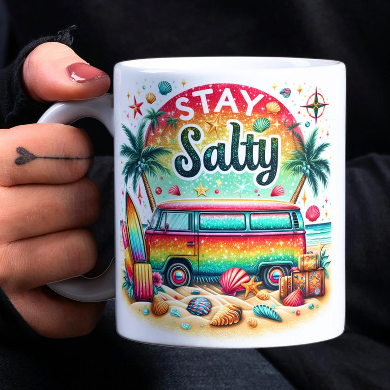 Stay Salty Beach Trip Mug Wrap 11 oz & 15 oz Ocean Coffee Mug Wrap PNG Sublimation Designs Digital Download ocean mug wrap, 15 oz mug wrap, 11 oz mug template, digital download, sublimation designs, tropical beach mug, beach coffee mug, beach mug wrap, coffee mug, instant download, palm tree mug, travel mug, coffee mug png